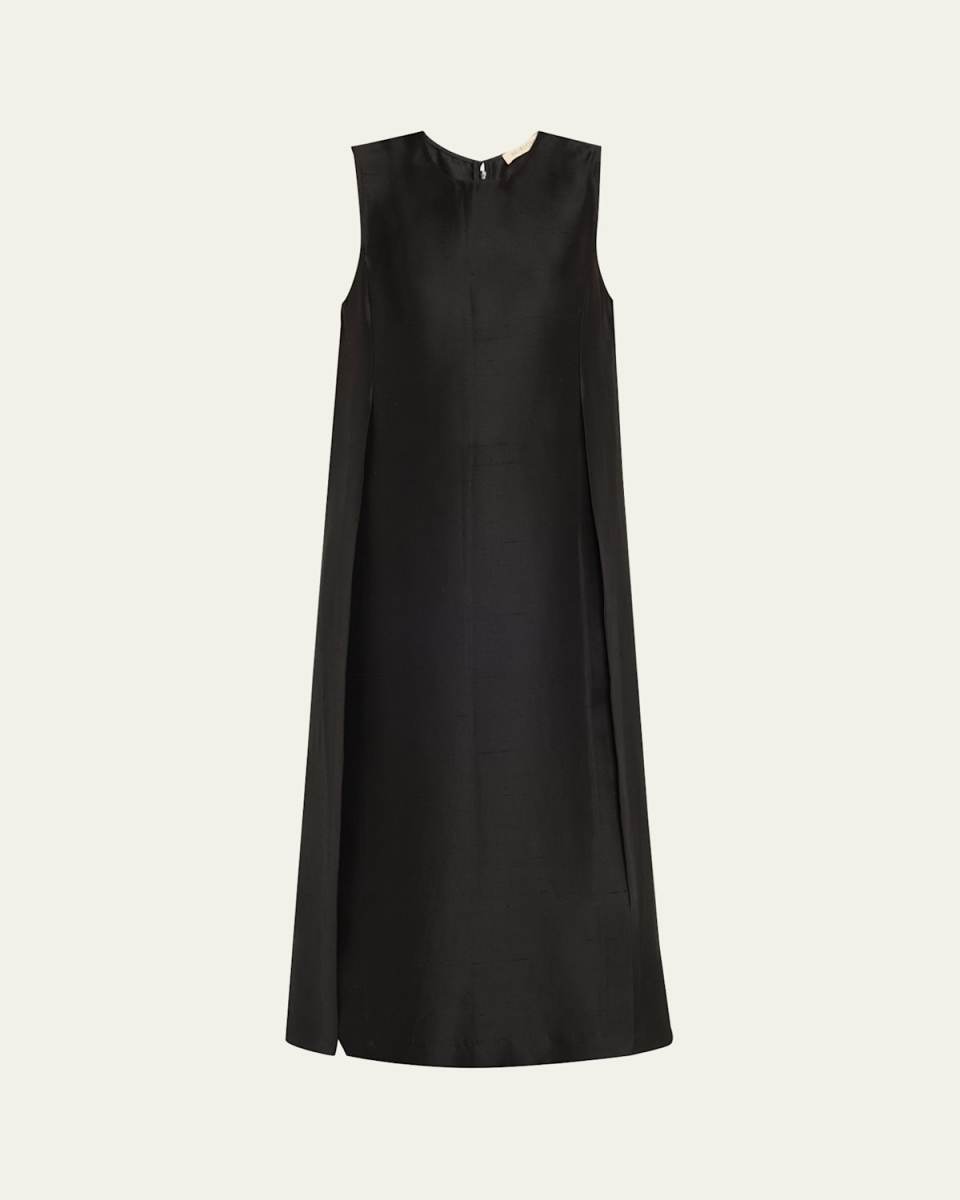 Zoey Long Side-Split Silk Top